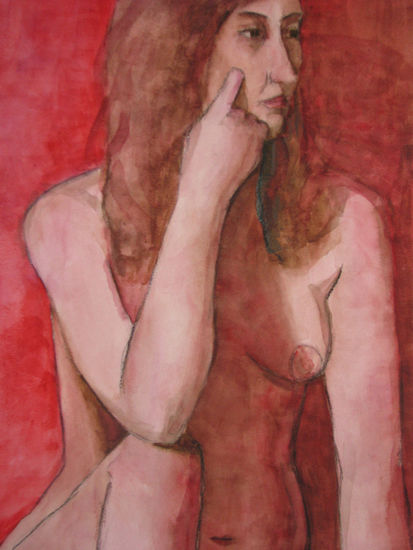 rojo Watercolour Paper Figure Painting