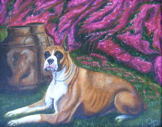 "MI CHATA" Oil Canvas Animals