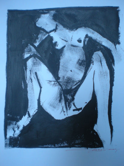 S/n Acrylic Paper Nude Paintings