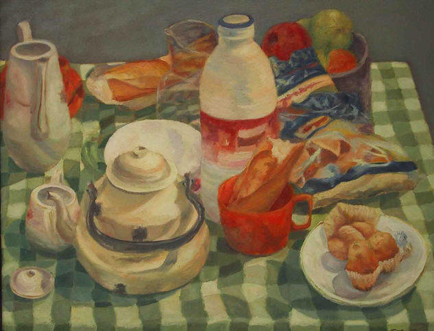 DESAYUNO Oil Canvas Still Life Paintings