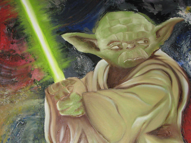 yoda Oil Canvas Figure Painting