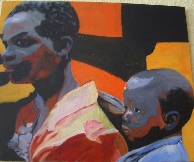 MATERNIDAD Oil Canvas Figure Painting