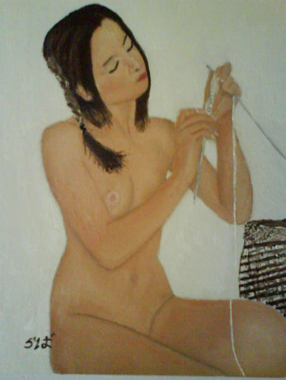 tejiendo Oil Canvas Nude Paintings