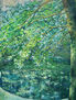 Árbol en el lago de nenúfares
