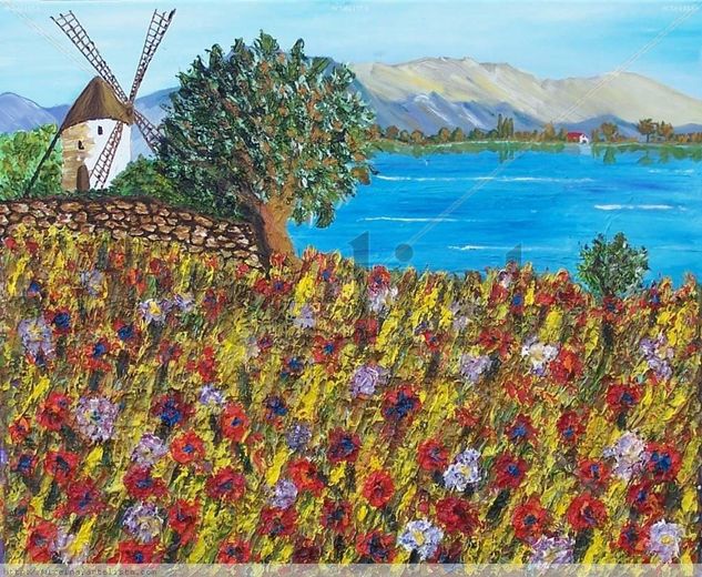 Laguna Óleo Lienzo Paisaje