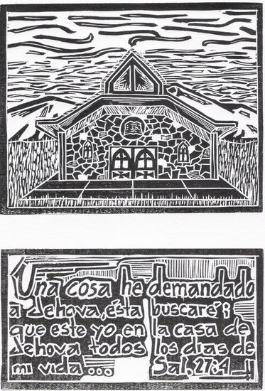 Sal. 27:4 Linocut