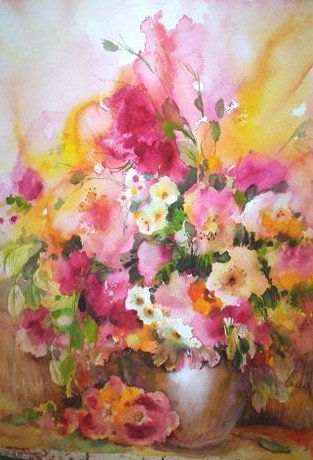 Juli Watercolour Paper Floral Painting