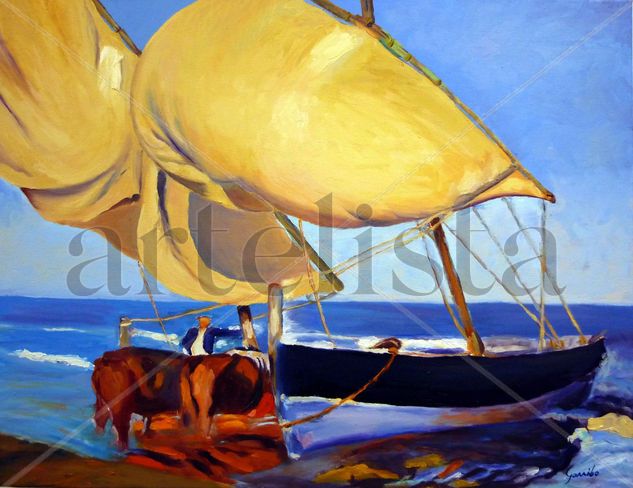 (es copia) VELAS Oil Canvas Marine Painting