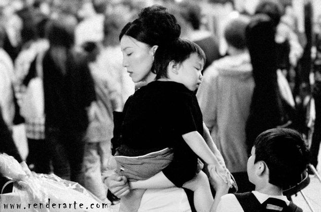 Estacion de HaraJuku Portrait Black and White (Digital)