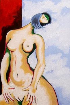 MUJER FATAL 13 Acrylic Canvas Figure Painting