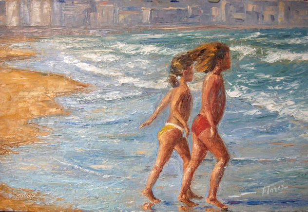 Niñas en la playa