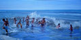 jugando en el agua