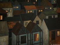 Pueblo nocturno