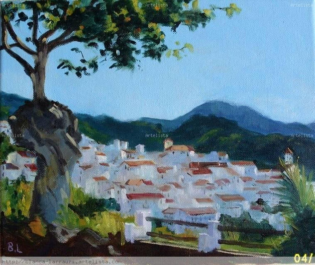 pueblo andaluz Oil Canvas Landscaping