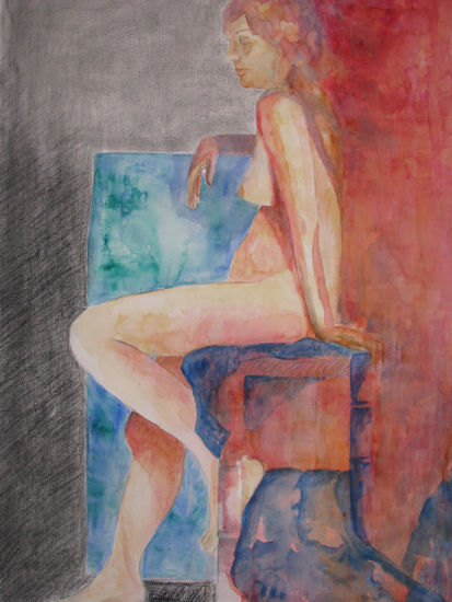 desnudo Watercolour Canvas Figure Painting