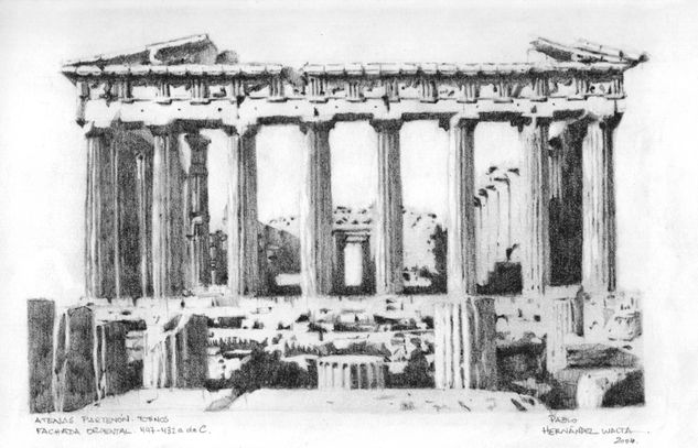 El Parthenon. Pencil