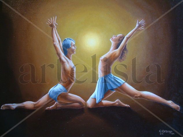 Pareja 2 Oil Canvas Figure Painting