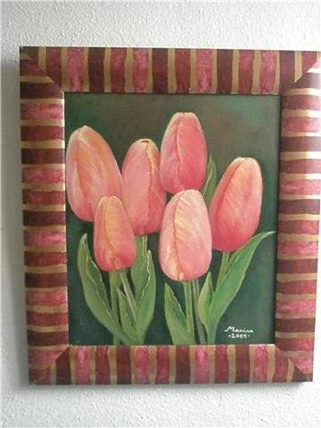 Tulipanes Oil Canvas Floral Painting