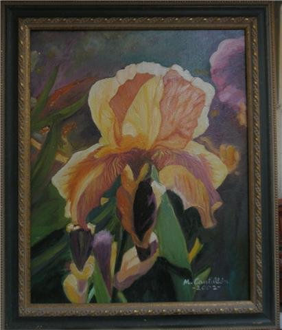 Iris Oil Canvas Floral Painting