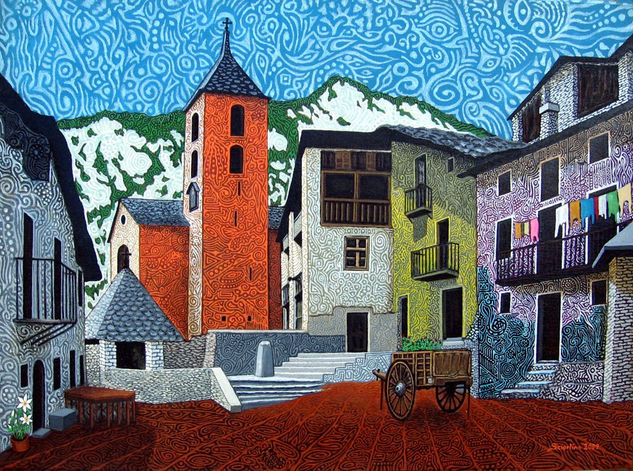 ORDINO (nostálgicos años 40) Acrílico Lienzo Paisaje