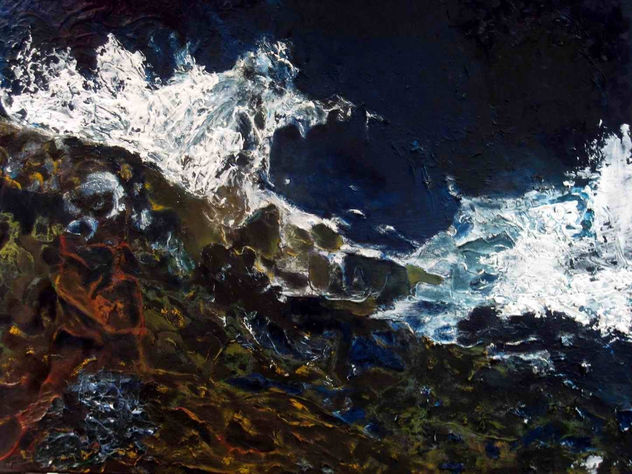 Olas arrebatadas por las rocas  "Serie La Ola"