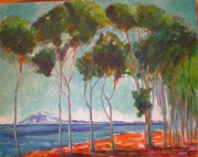 Arboles mar Acrylic Canvas Landscaping