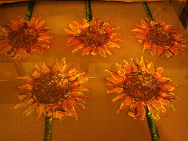 Girasoles Pastel Tabla Floral