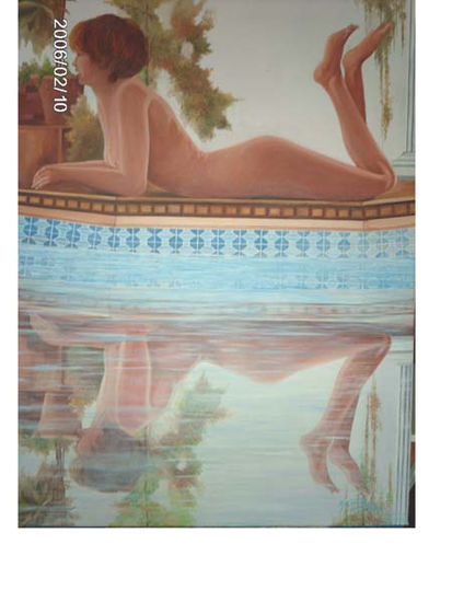 Desnudo reflejado Oil Canvas