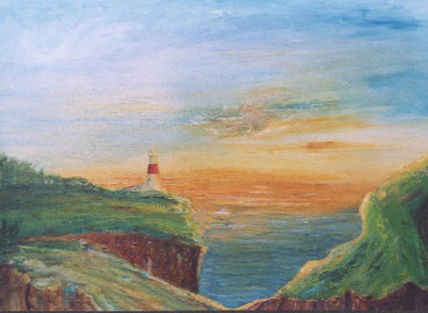 Faro al atardeser