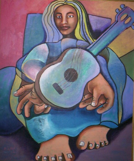 Guitarrista Acrylic Canvas