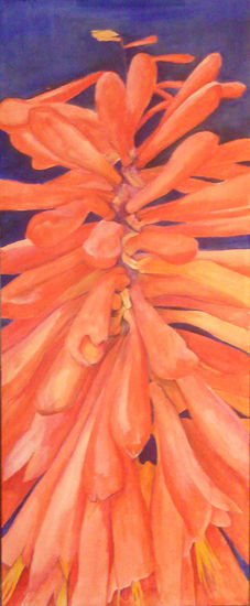 cresta de gallo Acrylic Canvas Floral Painting