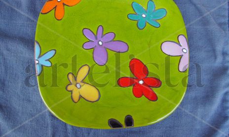 PLATOS ESMALTADOS FLORES