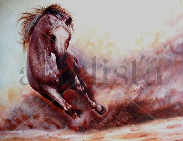 Furia entre la tierra Oil Canvas Animals