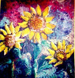 girasoles 1 Pastel Tabla Floral