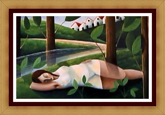 La otra siesta Acrylic Canvas Figure Painting