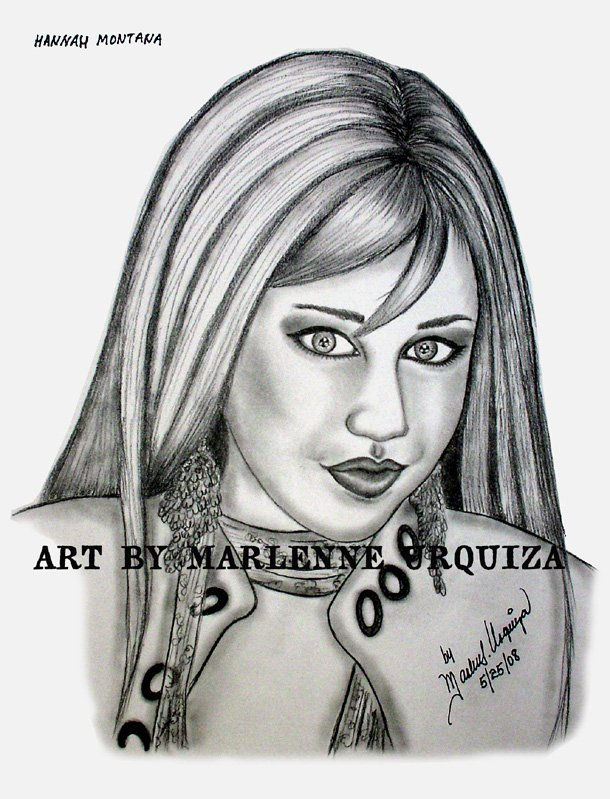 Hannah Montana, Miley Cyrus pencil sketch