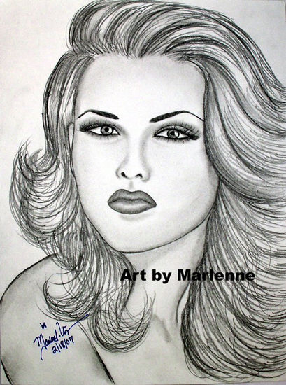 Anna Nicole Smith original pencil art 