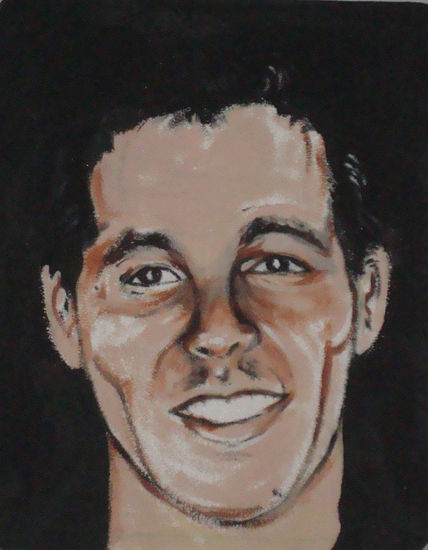 luis miguel Gouache Otros Retrato