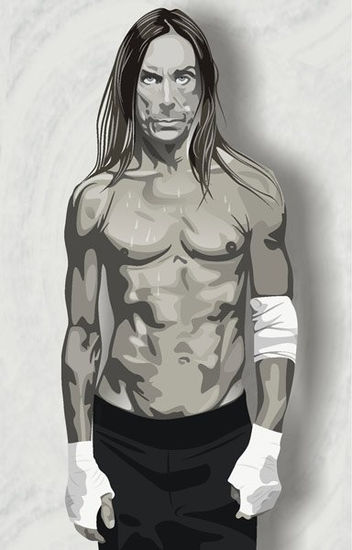 Iggy Pop. Retrato en vector 