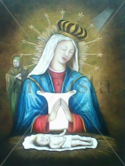 Nuetra señora de la alta gracia Oil Canvas Figure Painting