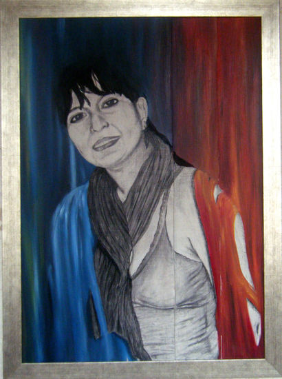 alegoria de mi novia soledad Óleo Tabla Retrato