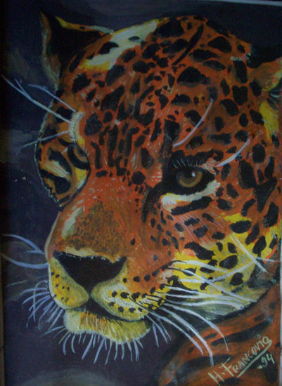 leopardo Acrílico Papel Animales