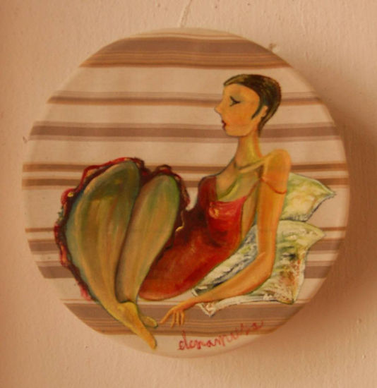 Voluptuosa Oil Textile Figure Painting