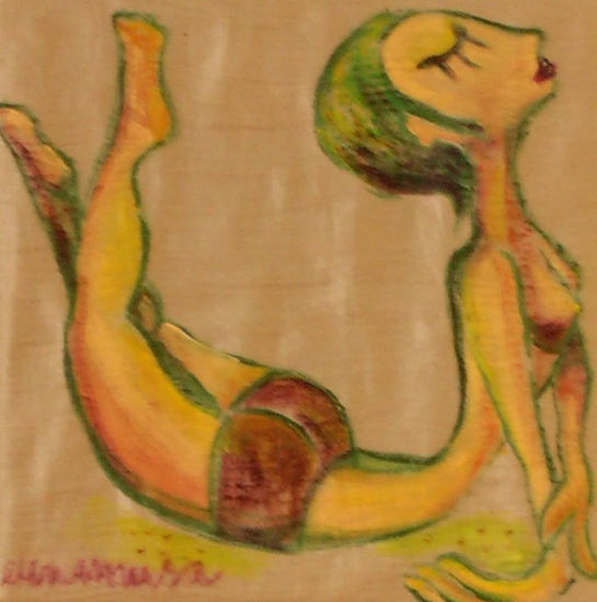 M'estiro Oil Textile Figure Painting