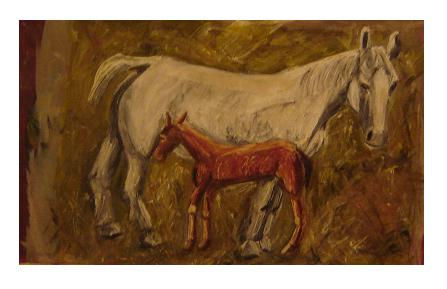 caballos Oil Canvas Animals