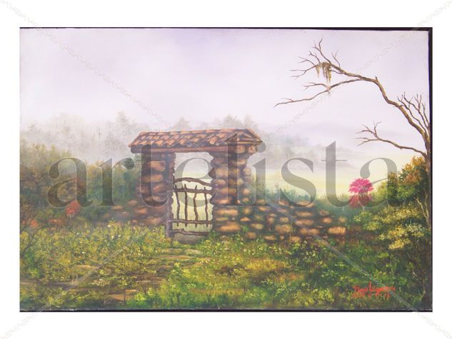 pregion de santanortal guane Oil Canvas Landscaping