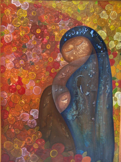 Madre e hija Acrylic Canvas Figure Painting