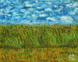 Campo de trigo con alondra. Versión de Van Gogh