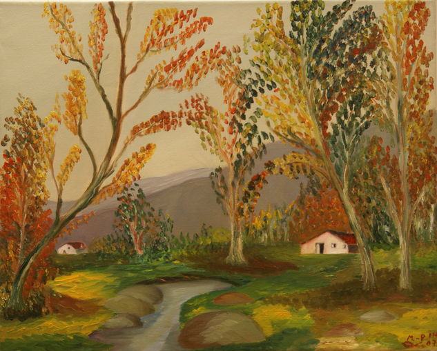 El otoño Oil Canvas Landscaping