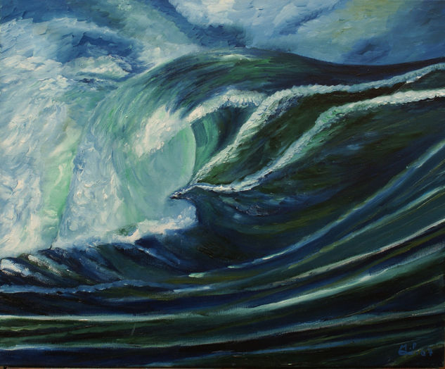 Tsunami Oil Canvas Marine Painting